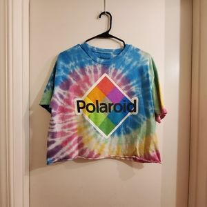 Tie dye polaroid crop top